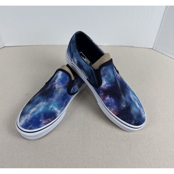 VANS Other - Vans Classic Slip On Galaxy Nebula Cosmic Shoes Men 9.5 Women 11 Blue Purple